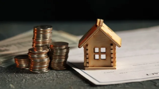 little house with coins